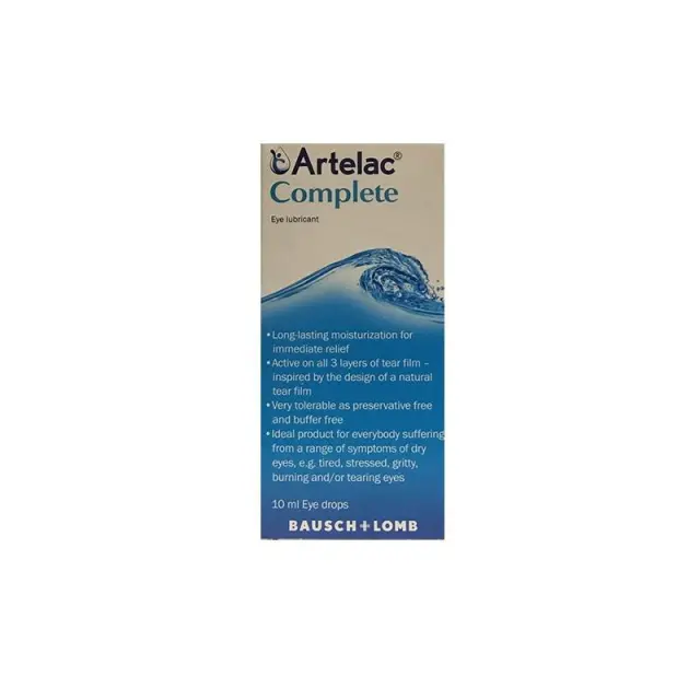 BAUSCH HEALTH Artelac Complete Drops Λιπαντικό Οφθαλμικό Διάλυμα για την Ξηροφθαλμία 10ml