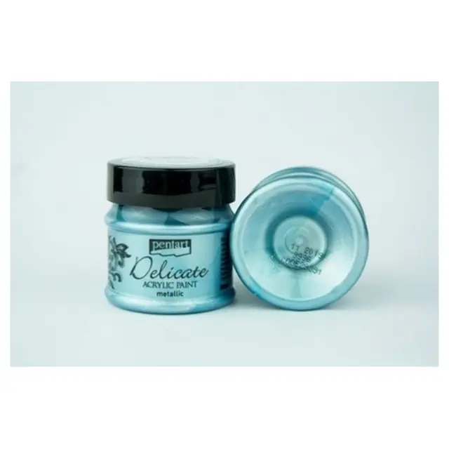 Delicate acrylic paint metallic 50ml Pentart - Bluish silver
