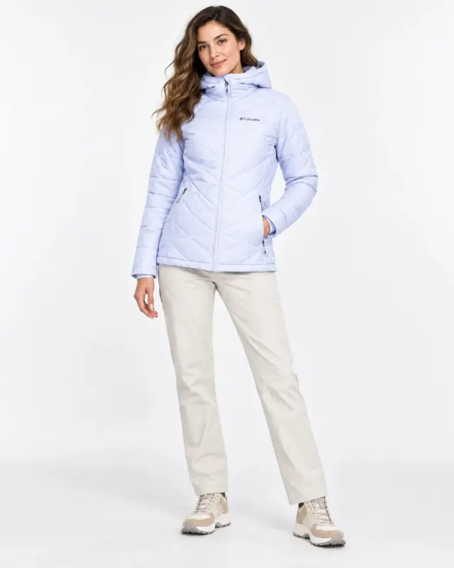 Columbia Heavenly Hooded Γυναικείο Μπουφάν River Blue 2
