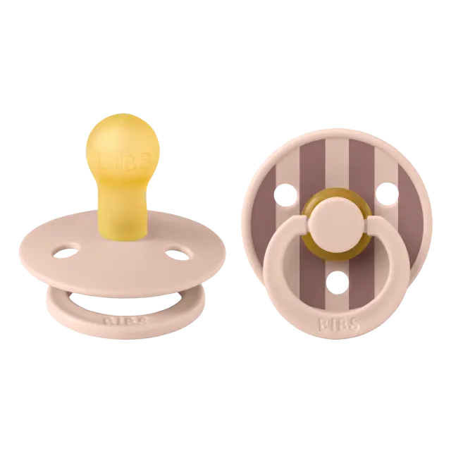 BIBS - Pacifier Studio Colour 2 PACK Block Latex - Blush Mix - Size 1 - Baby and Children