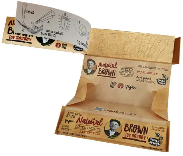 Του Παππού Χαρτάκια Natural Brown KS 50φ. με Κωνικές Τζιβάνες - 47797 3
