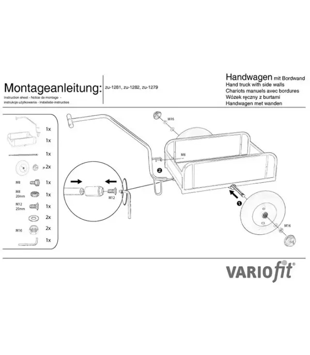 Variofit zu-1279 Καρότσι Μεταφοράς για Φορτίο Βάρους ως 400kg 3