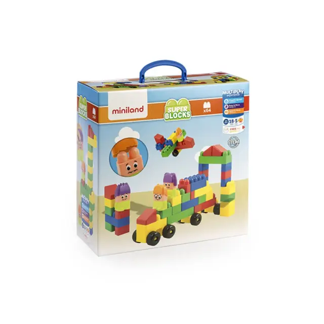 MINILAND SUPER BLOCKS ΤΟΥΒΛΑΚΙΑ 64 ΤΜΧ