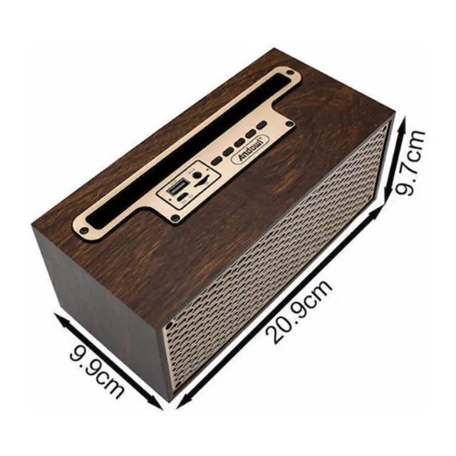 Andowl Q-YX1620 Ηχείο Bluetooth με Διάρκεια Μπαταρίας έως 2 ώρες Καφέ 3