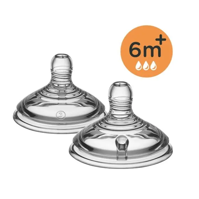 Tommee Tippee Closer to Nature Θηλές Γρήγορης Ροής (6+ μηνών) 2pcs 2