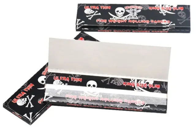 Hornet Χαρτάκια King Size Slim - Black Skull 32φ 2