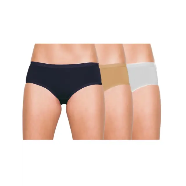 Apple Γυναικείο Boxer Lycra - Τριπλό Πακέτο, Χρώμα Λευκό-Μαύρο-Μπεζ - S