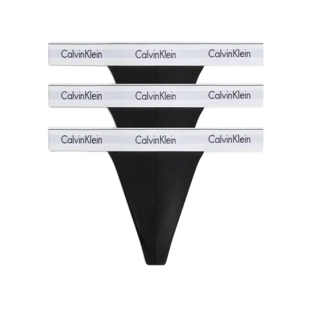 Calvin Klein Ανδρικό String Modern Cotton Thong - Τριπλό Πακέτο, Χρώμα Μαύρο - S