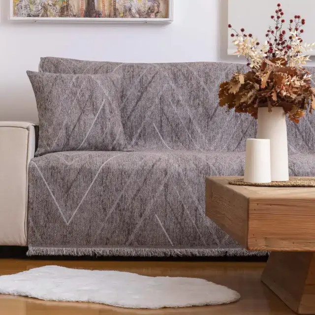 Ριχτάρι Σενίλ Τετραθέσιο Venti Borea Home Textiles - Μέντα - 180 x 350 cm 2