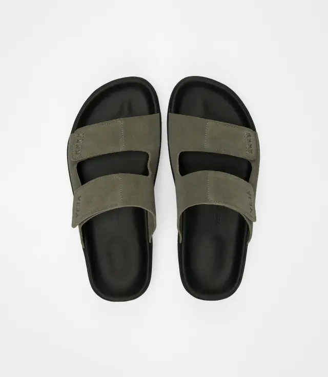 VEJA “ETNA SUEDE SOFT” LEATHER MEN SANDALS(SA3220676B410-KHAKI-BLACK) - 45 2