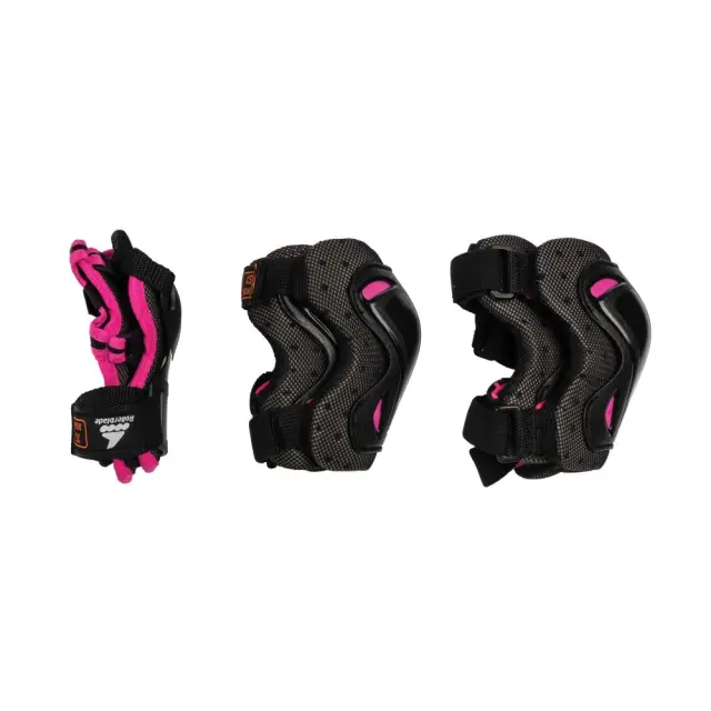 ROLLERBLADE Παιδικά Προστατευτικά Junior 3pack για κορίτσι - Μαύρο/Ροζ Μαύρο-Ροζ 2