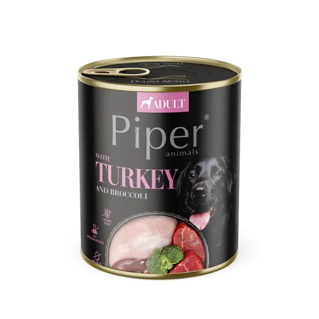Piper Adult Γαλοπούλα & Μπρόκολο 400gr Μονόχρωμο