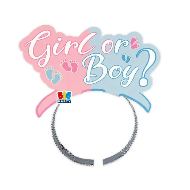 Στέκα Χάρτινη Baby Boy or Girl Gender Reveal / 4 τμχ