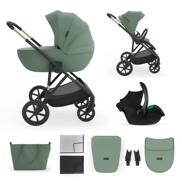 Kinderkraft Prime 3 Πολυκαρότσι 3 σε 1 Dark Green