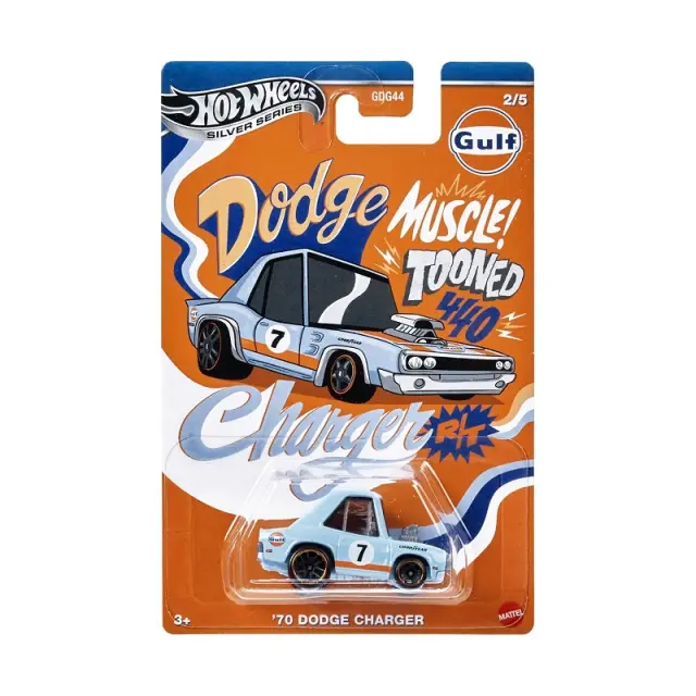 Mattel Hot Wheels: Silver Series Tooned Gulf Racing - '70 Dodge Charger