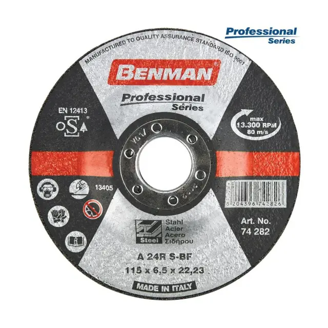 Benman 74282 - Δίσκος Λείανσης Μετάλλου A24R 115mm