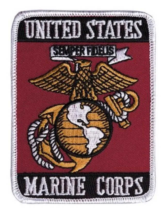 Mil-Tec US Marine Corps Textile Badge-Σήμα Σώμα Πεζοναυτών - 74-Maroon Red-Κεραμιδί