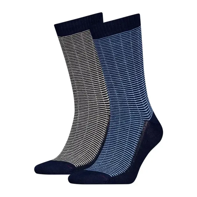 Levi's Ανδρικές Κάλτσες Regular Cut Stripe - 2 Ζεύγη, Χρώμα Blue Combo - 39-42