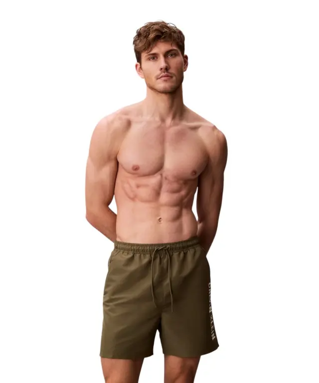 Calvin Klein - Ανδρικό Μαγιό Σορτς Intense Power LV00N61047-PLI Λαδί - 2XL