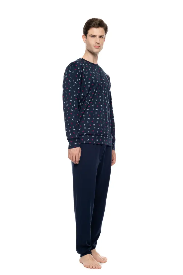 Ulisse Pyjama Alpine Deer σετ ανδρική χειμερινή πυτζάμα W-M826-1 2