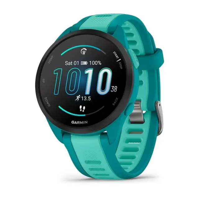 Garmin Forerunner 165 Music 3.05 cm (1.2") AMOLED 43 mm Digital 390 x 390 pixels Touchscreen Turquoise GPS (satellite)
