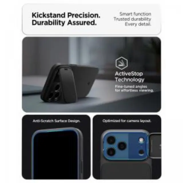 Θήκη TPU Spigen Apple iPhone 18 Pro/ 17 Pro Optik Armor Μαύρο N71783 2
