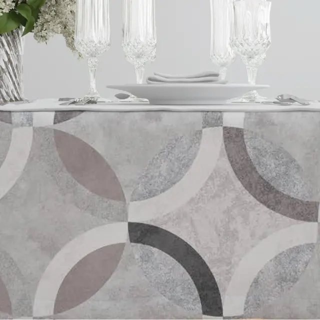Τραπεζομάντηλο Κύκλοι 140x180 Γκρι 140 x 180 cm Γκρι 140 x 180 cm