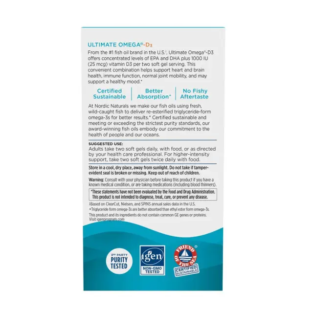 Nordic Naturals Ultimate Omega-D3 3