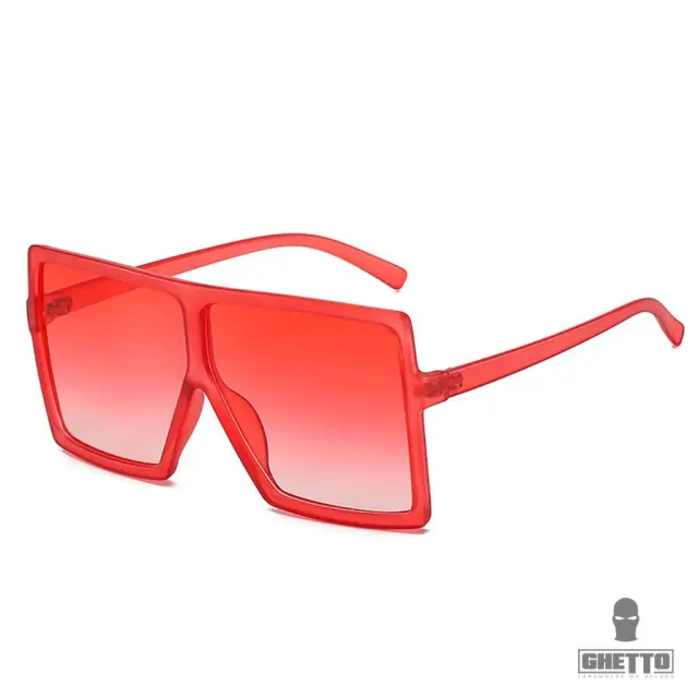Ghetto Fashion Women Oversized Sunglasses Sand Red