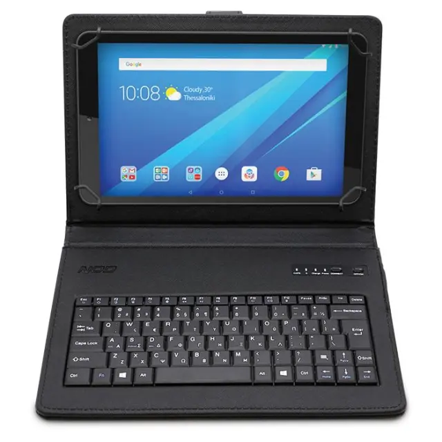 Universal θήκη προστασίας για tablet 10.1\", με ενσωματωμένο Bluetooth πληκτρολόγιο (Ελληνικό / Αγγλικό layout).