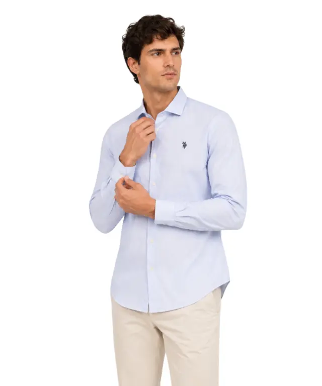 U.S. Polo Assn. - Ανδρικό Πουκάμισο Μακρυμάνικο 64040-53301-703 Γαλάζιο - 2XL 2
