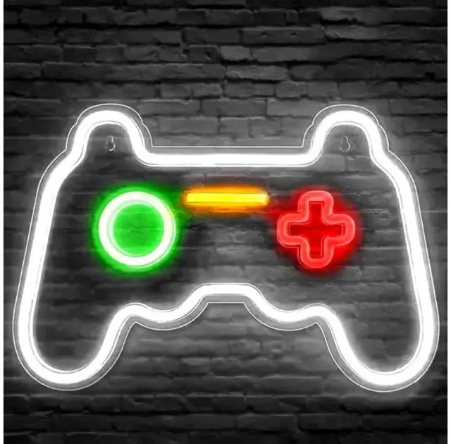 MECHARITE - Controller LED Neon Skilt - White - Fan Shop and Merchandise 2