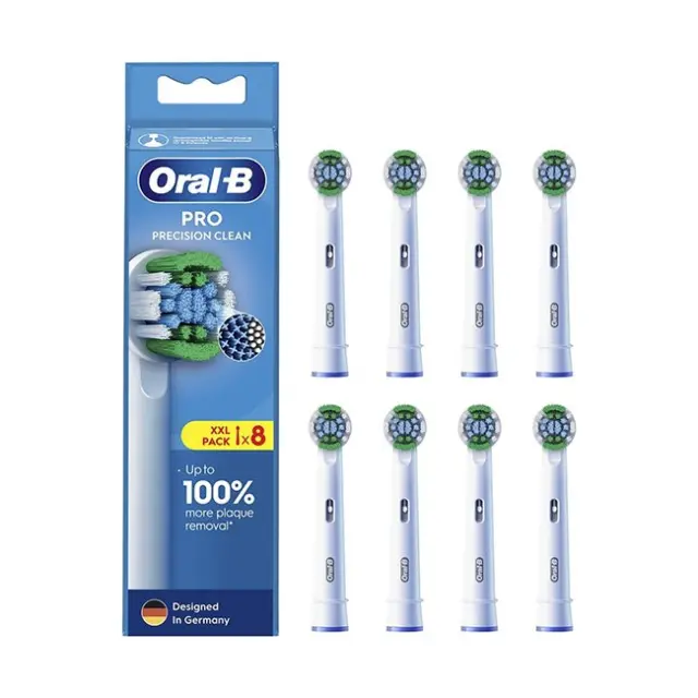 Oral-B Ανταλλακτικές Κεφαλές Ηλεκτρικής Οδοντόβουρτσας Pro EB20RX 8pcs White (EB20RX PrecisionClean 8 szt.)