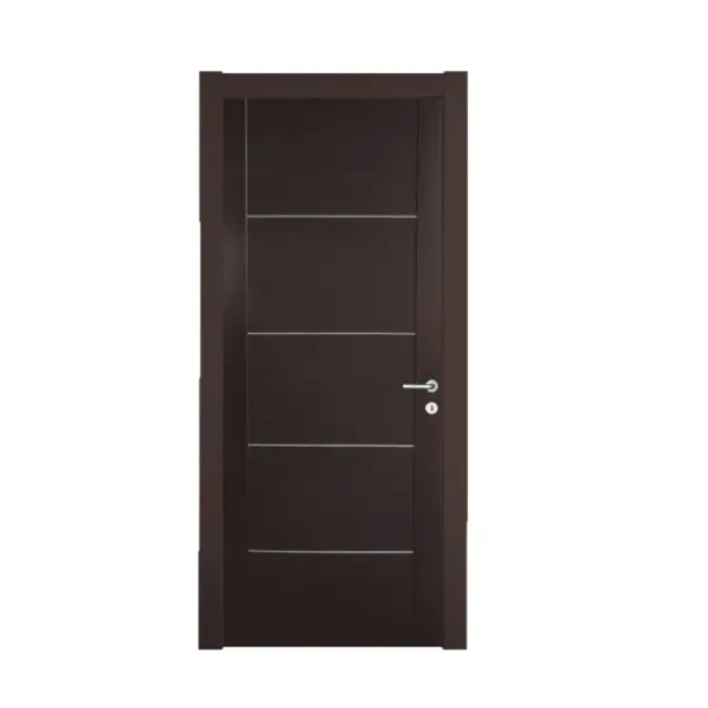 Εσωτερική Πόρτα Wenge χειροποίητο με inox ΚΠ 122
