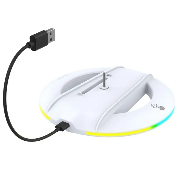 iPega P5S025S Vertical Stand with RGB for PS5 Slim/PS5 Pro White 2