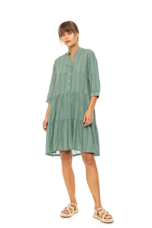 Beachwear B585 Jungle Green Pink Label