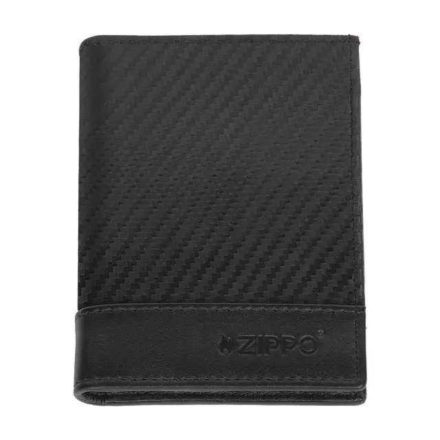 Ανδρικο Μαύρο Πορτοφόλι Zippo- Σχέδιο με Ανθρακονηματα 3
