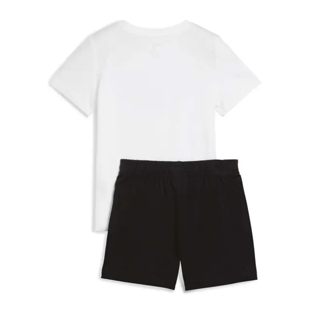 Puma Kids Essentials 1 Color No1 Logo Tee and Shorts Set Άσπρο - Μαύρο 685240-02 (Puma) 2