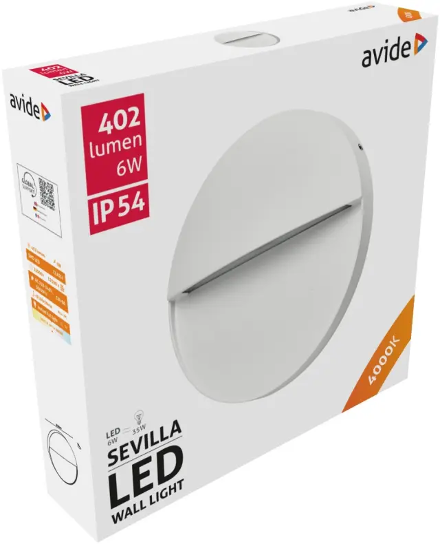 Avide Εξωτερικό Φώς Σκάλας Sevilla LED 6W Λευκό 4000K IP54 16cm 15.001.0634 2