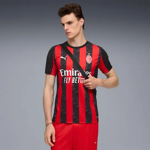 Puma Men's AC Milan Home Replica Jersey Μαύρο - Κόκκινο 779962-01 (Puma) - XLarge