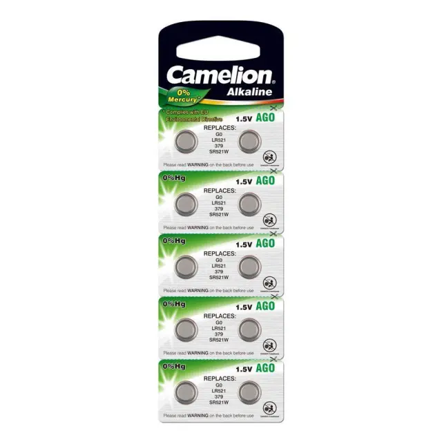 CAMELION AG0 LR63 αλκαλικές μπαταρίες ρολογιών 1.5V 10τμχ