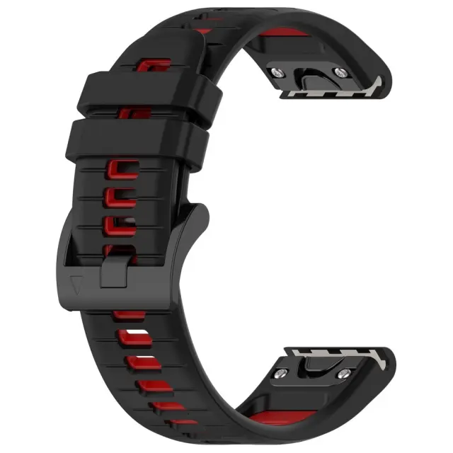 Dual Colour Λουράκι για Fenix 5s/6s/6s/7s Pro/8/9 (43mm)-Black/Red OEM