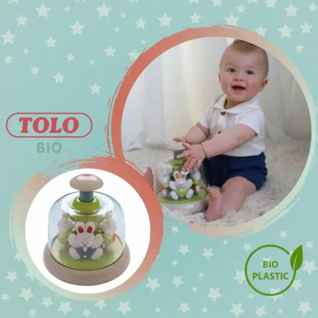 Tolo Toys: Καρουζέλ με λαγουδάκια από βιοδιασπώμενο πλαστικό (6+ μηνών) TL-76041 3