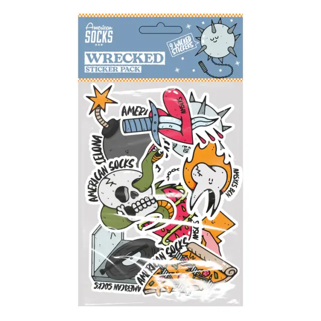 American Socks Wrecked Sticker Pack Αυτοκόλλητα Streetwear