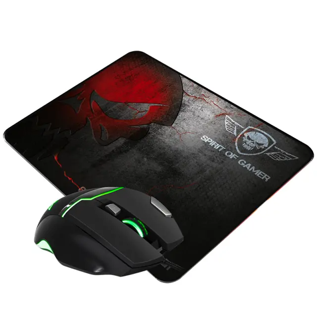 Spirit Of Gamer Elite M10 Gaming Mouse + Pad Bundle Black