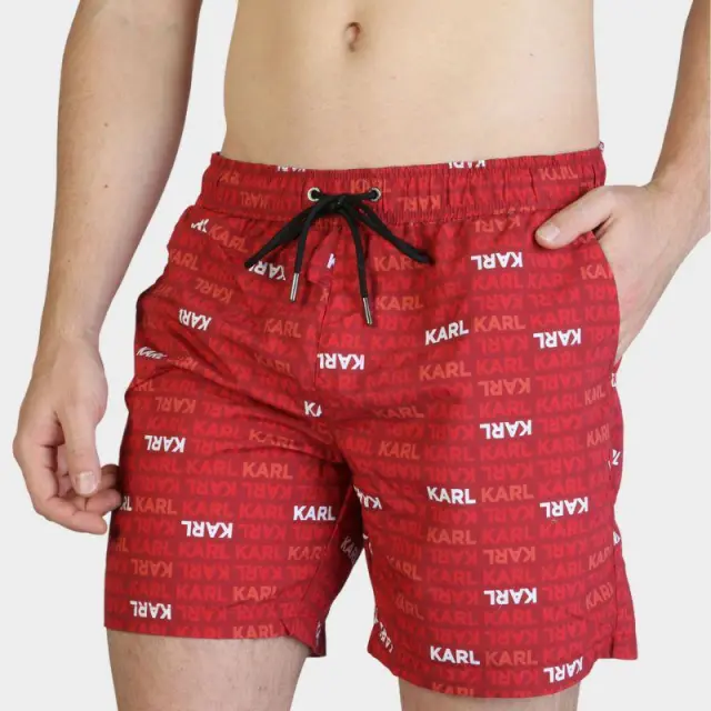 Μαγιό Σορτς Karl Lagerfeld KL21MBM06 Κόκκινο - S 3