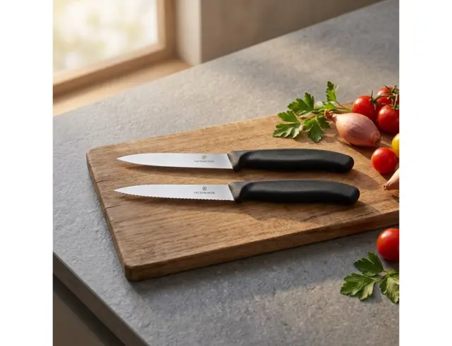 Σετ Μαχαίρια Γενικής Χρήσης Victorinox Swiss Classic με μήκος λεπίδας 10cm - Black - 2 τεμάχια6.7793.2