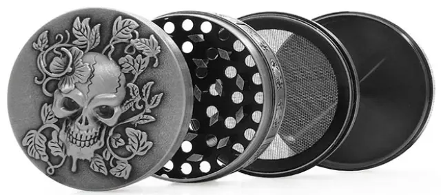 Grinder Τρίφτης Skull with Ivy 50mm - 4 Parts 2