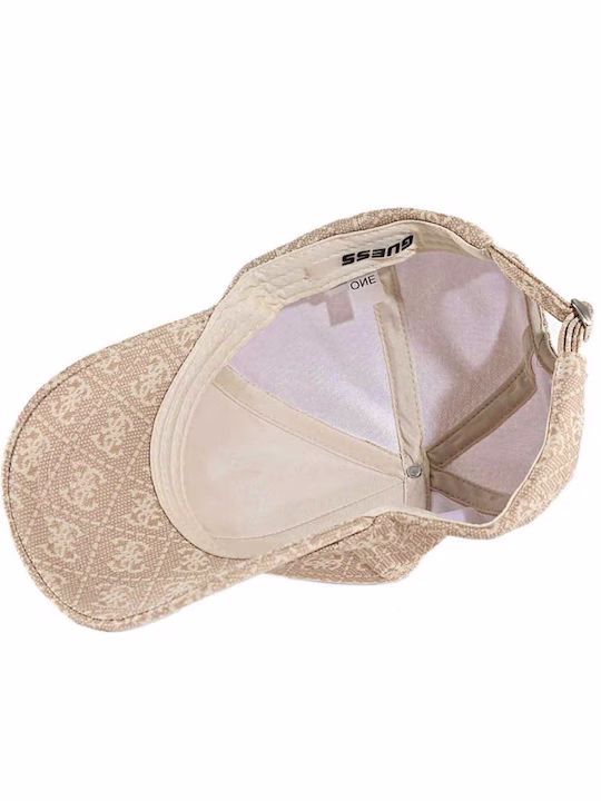 Καπελο Guess Calliope 4g Jokey Cap Beige 3