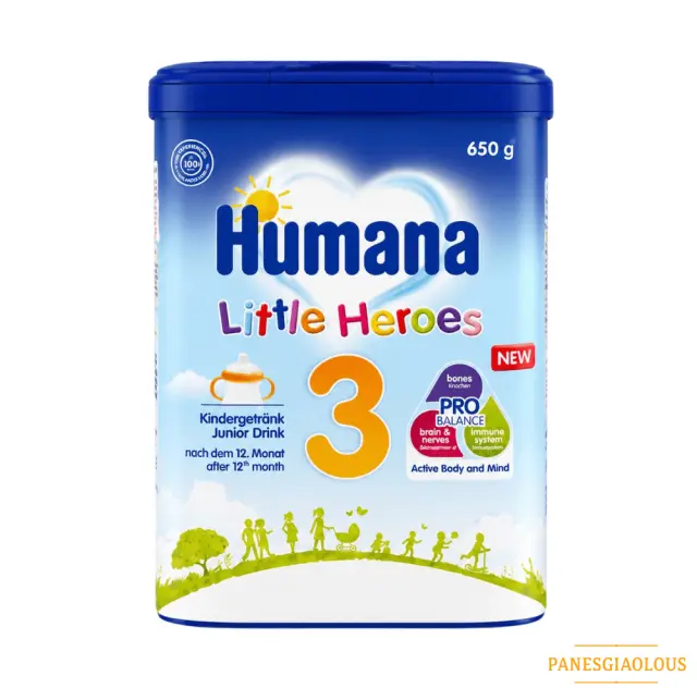 Humana 3 γάλα Μετά το 12ο Μήνα έως & την Νηπιακή Ηλικία, Ρόφημα Γάλακτος σε Σκόνη, 650gr